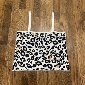 MINKPINK Leopard Print Cropped Tank